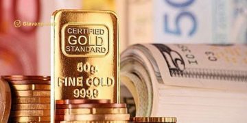 Vàng dao động gần mức thấp nhất trong 2 tuần