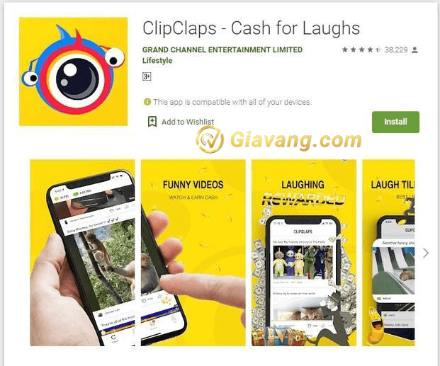 App kiếm tiền online - ClipClaps