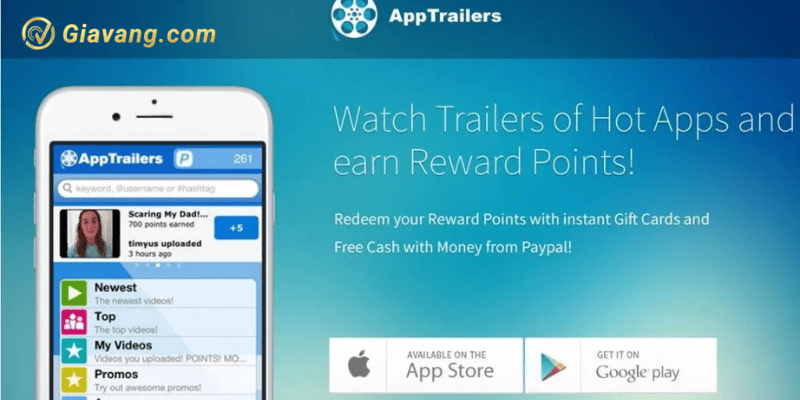 app xem video kiếm tiền