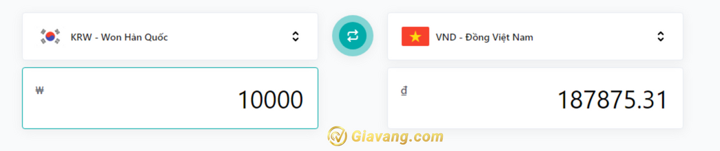 App đổi tiền Hàn sang tiền Việt