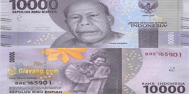 Mệnh giá tiền 10.000 Rupiah indonesia