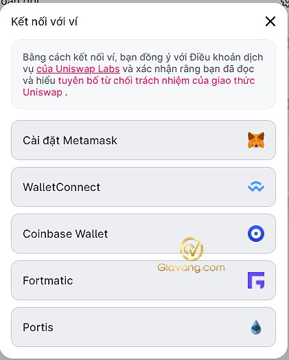 Kết nối ví Metamask với Uniswap 2