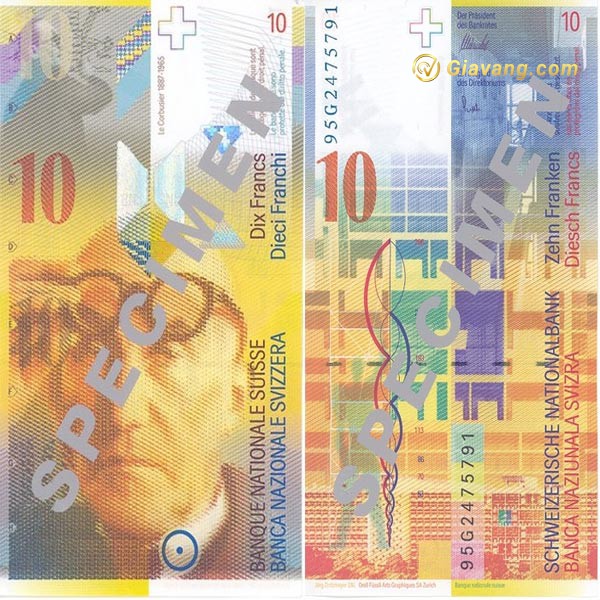 Đổi tiền Thụy Sĩ - tờ 10F