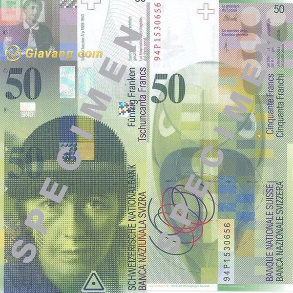 Đổi tiền Thụy Sĩ - tờ 50F