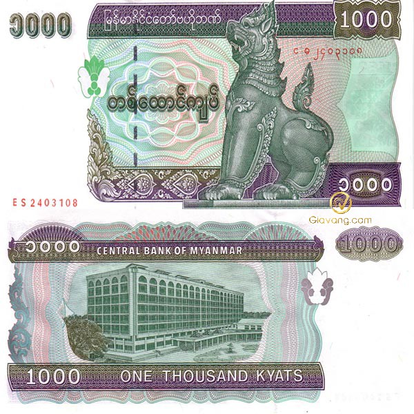 Hình ảnh tiền Myanmar K1000