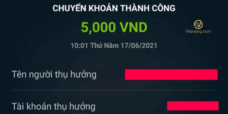 Chuyển khoản thành công nhưng không nhận được tiền