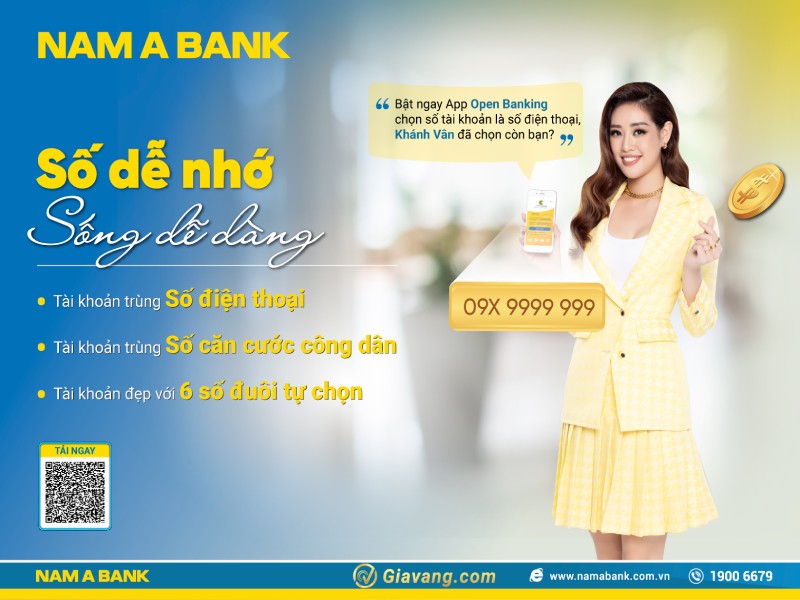 Mở tài khoản số đẹp ngân hàng Nam Á Bank