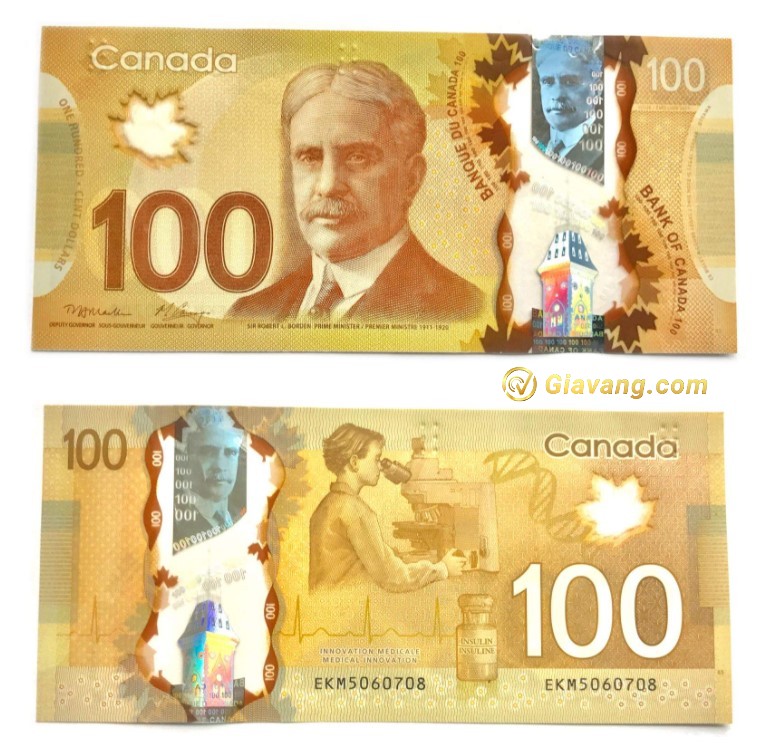 Tờ tiền Canada 100 Đô la Canada