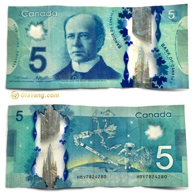 Tờ tiền Canada 5 Đô la