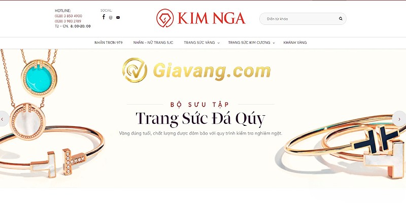 Danh mục sản phẩm của tiệm vàng Kim Nga