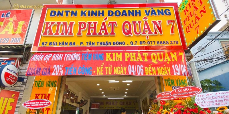 Những tiệm vàng uy tín khác ở quận 7, TP.HCM