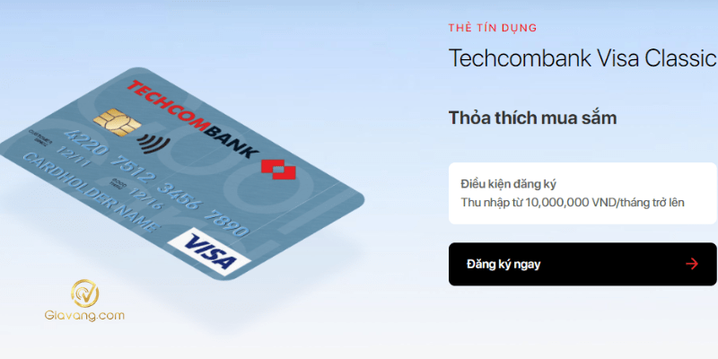 techcombank visa classic la gi