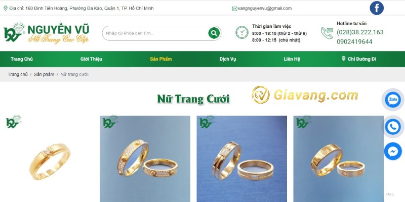 Thông tin tiệm vàng Nguyễn Vũ