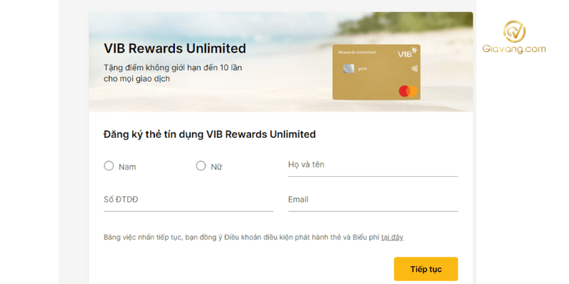 dang ky the tin dung VIB Rewards Unlimited