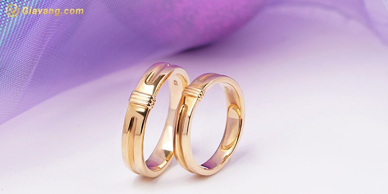 Mẫu nhẫn cưới vàng 10k DOJI