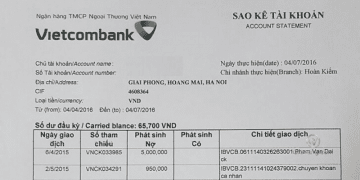 Cách sao kê ngân hàng Vietcombank. Sao kê ngân hàng Vietcombank hết bao nhiêu tiền? 6 Sao kê ngân hàng Vietcombank