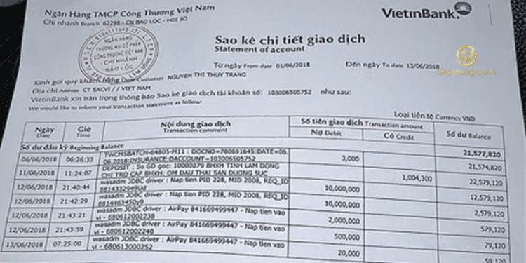 4 cách sao kê ngân hàng Vietinbank nhanh chóng, tiện lợi 1 Sao kê ngân hàng Vietinbank