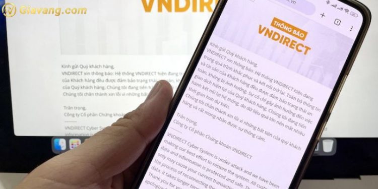 Chứng khoán VNDirect bị "sập" không thể thực hiện giao dịch