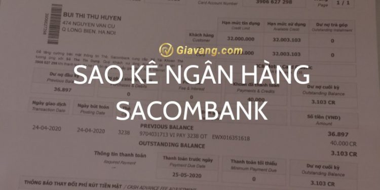 Cách xem sao kê ngân hàng Sacombank online đơn giản. Phí sao kê ngân hàng Sacombank bao nhiêu? 1 Cách xem sao kê ngân hàng Sacombank online đơn giản. Phí sao kê ngân hàng Sacombank bao nhiêu?