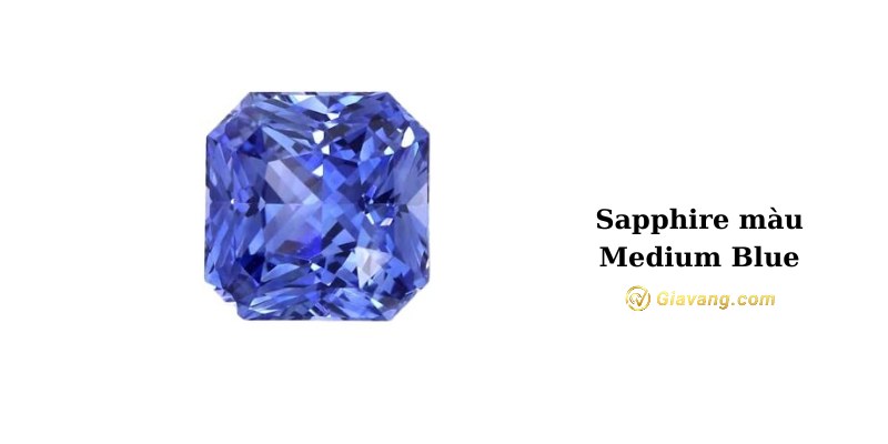 Đá Sapphire màu Medium Blue