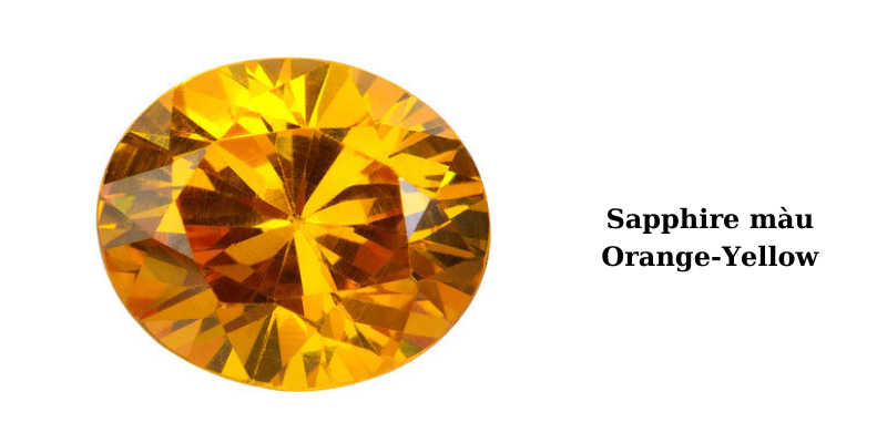 Đá Sapphire màu Orange-Yellow