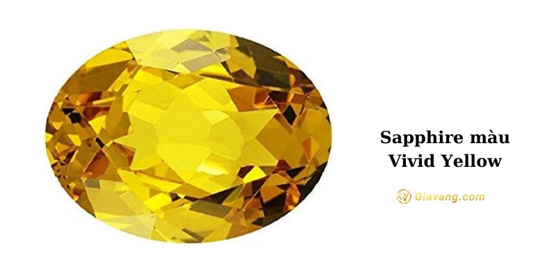 Đá Sapphire màu Vivid Yellow