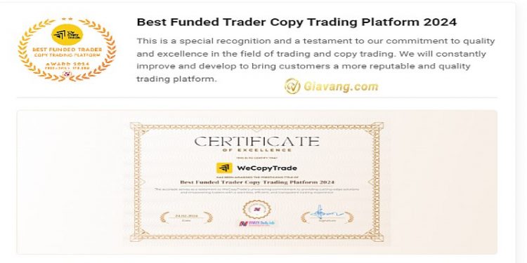 WeCopyTrade được trao tặng “The Best Funded Trader Copy Trading Platform 2024” 1 WeCopyTrade được trao tặng “The Best Funded Trader Copy Trading Platform 2024”