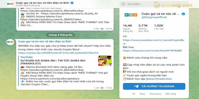 Ban tin hieu qua cac kenh telegram