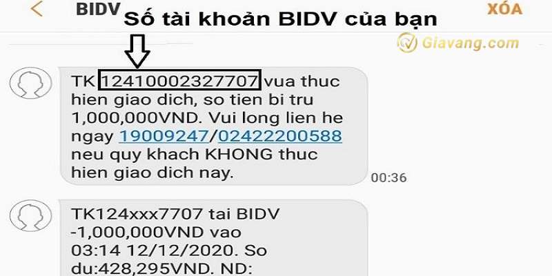 Tra cuu so tai khoan ngan hang qua lich su SMS Banking