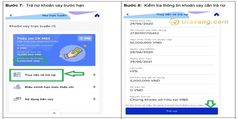 Vay thau chi MB Bank tra nhu the nao buoc 1