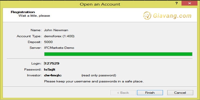 Cach mo tai khoan Demo MT4 Buoc 4