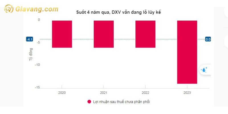 DXV vẫn đang lỗ lũy kế trong suốt 4 năm