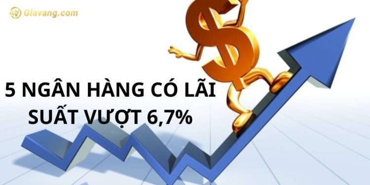 Lãi suất ngân hàng hôm nay: 5 ngân hàng vượt ngưỡng 6,7% 1 Lãi suất ngân hàng hôm nay: 5 ngân hàng vượt ngưỡng 6,7%