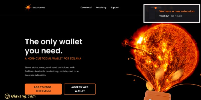 Tai vi Solflare Wallet ve may