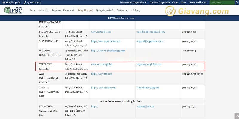 Giay phep hoat dong cua san XM 4