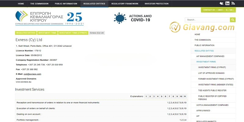 Giay phep hoat dong san Exness 1