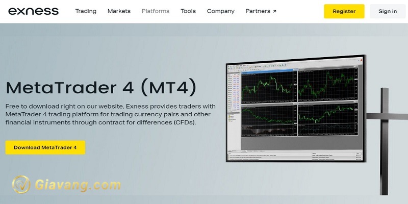 Nen tang giao dich Exness MT4