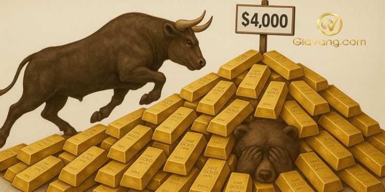 Dự báo giá vàng tuần tới 05/10-12/10/2025: Chuyên gia Phố Wall dự báo vàng sẽ tiến đến 4.000 USD/ounce, không có lý do rõ ràng để hoài nghi điều này.