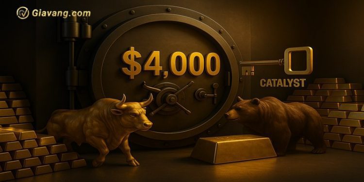 Dự báo giá vàng tuần tới 09/11-16/11/2025: Tiếp tục đi ngang quanh ngưỡng 4.000 USD/oz