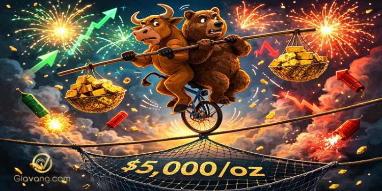 Dự báo giá vàng tuần tới 15/03-22/03/2026: Nguy cơ xuyên thủng mốc 5.000 USD/oz